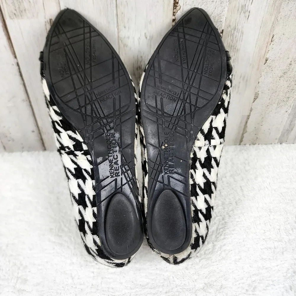 Kenneth Cole Reaction Houndstooth Flats Size 6.5